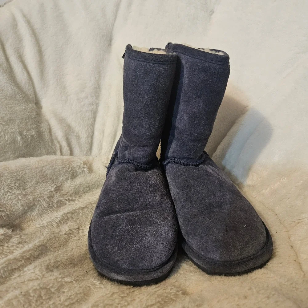 Bearpaw Suede Boots Women's Winter Warm Comfort Casual Gray‎ Size 7